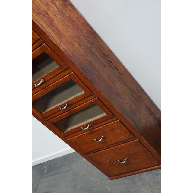 Tall Vintage German Pine Haberdashery Shop Cabinet, 1950s For Sale - Image 14 of 18