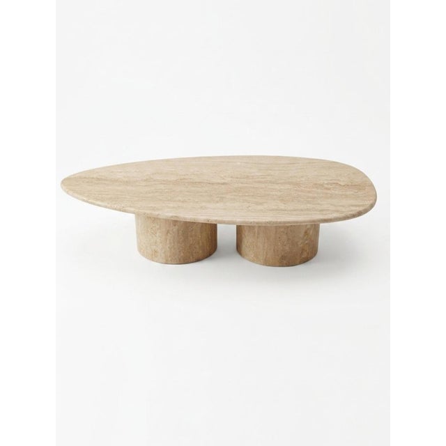 Brown Oval Table in Roman Travertine Marble by Andrea Grasso For Sale - Image 8 of 8