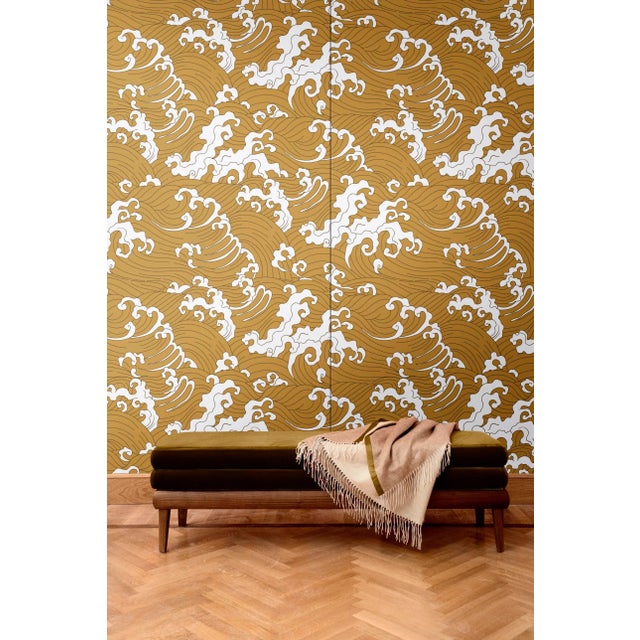 This decorative fabric comes in the form of boiserie over a wooden honeycomb panel measuring 135 cm by 200 cm tall. The...