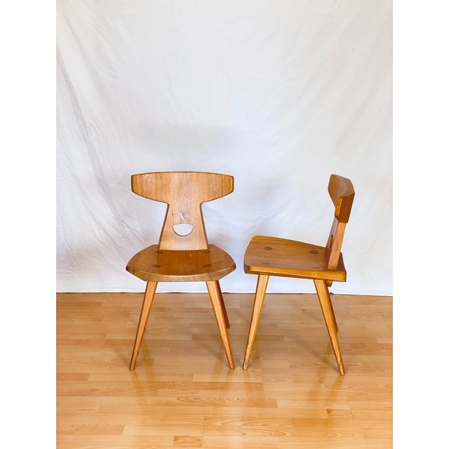 Tan Vintage Dining Chairs by Jacob Kielland-Brandt for I. Christiansen, 1960s, Set of 2 For Sale - Image 8 of 18