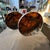 Mid-Century Modern 1970s Set of Two Faux Tortoiseshell Lucite and Silver Plated Metal Barware Trays For Sale - Image 3 of 6