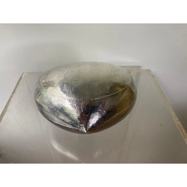 Exquisite sterling box shaped as a chestnut by Buccellati....