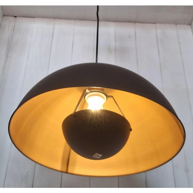 Black Vintage German Pendant Lamp with Black Metal Shade by Briloner Leuchten, 2017 For Sale - Image 8 of 8