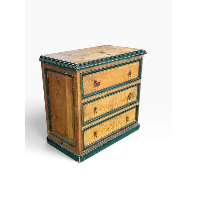 Antique American Rustic Pine Painted Vest of Drawers Dresser For Sale - Image 4 of 4