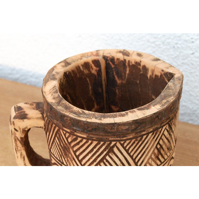 Handcarved Tribal Vessel For Sale - Image 4 of 5