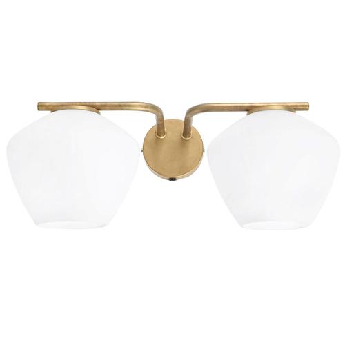 Gold DK Two Arms Wall Lamp with Glass by Henrik Tengler for Konsthantverk For Sale - Image 8 of 8
