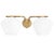 Gold DK Two Arms Wall Lamp with Glass by Henrik Tengler for Konsthantverk For Sale - Image 8 of 8