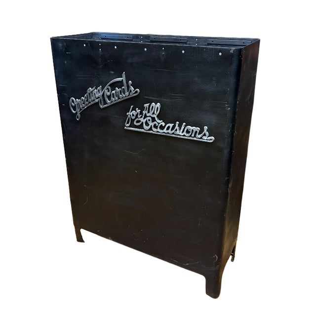 Mid-Century Industrial Filing Cabinet-Original "Greeting Card" Storage For Sale - Image 10 of 12