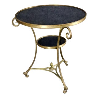 Fine Quality French Directoire Solid Bronze and Marble Gueridon End Table For Sale