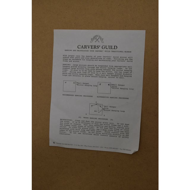 Pair Carvers Guild Rococo Style Gold Frame Mirrors For Sale - Image 10 of 11