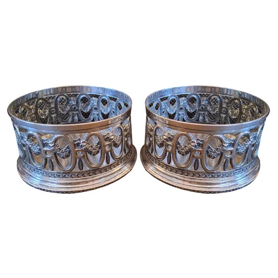 German Bottle Stands in Silver by Koch & Bergfeld, 1930s, Set of 2 For Sale