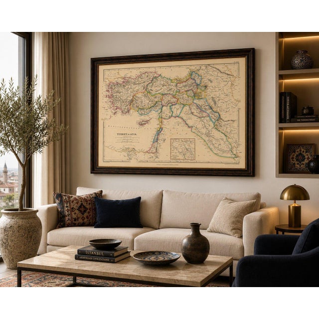 Antique Map of Turkey in Asia, 1860s For Sale - Image 11 of 13