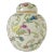 Vintage Mid Century Chinese Hand Painted Porcelain Butterfly & Floral Ginger Jar For Sale