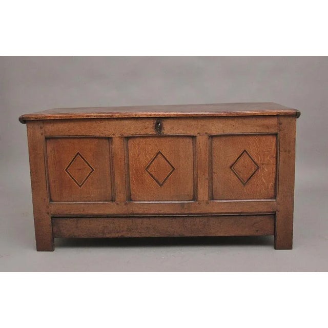 Early 18th Century Oak Coffer, 1740s For Sale - Image 11 of 11