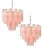 Italian Pink Murano Glass Chandeliers, 1970s, Set of 2 For Sale