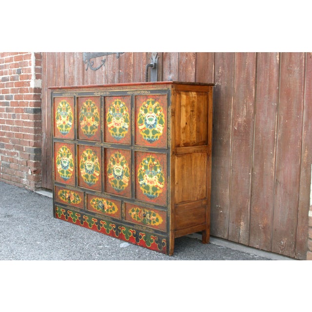 Early 19th Century Tibetan Cabinet For Sale - Image 4 of 11