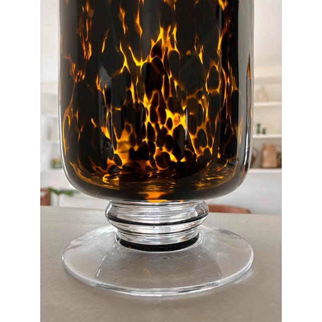 Late 20th Century Late 20th Century Tortoiseshell Glass Vase For Sale - Image 5 of 8