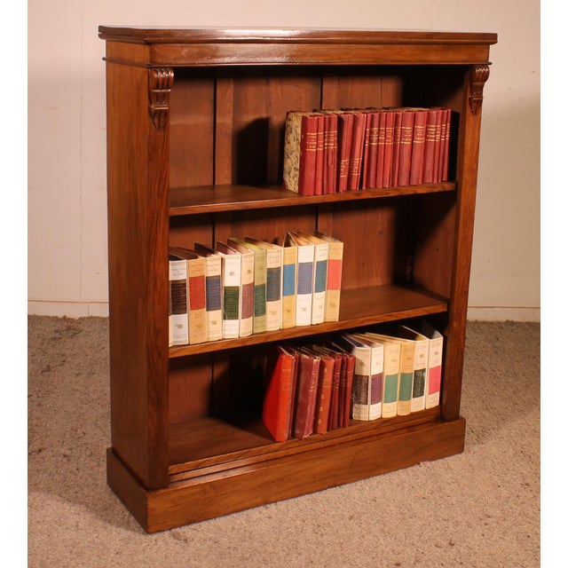 Open Bookcase in Walnut, 19th Century For Sale - Image 3 of 13