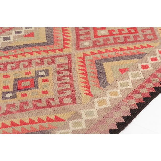Turkish Extra Long Vintage Kilim Runner For Sale - Image 3 of 10