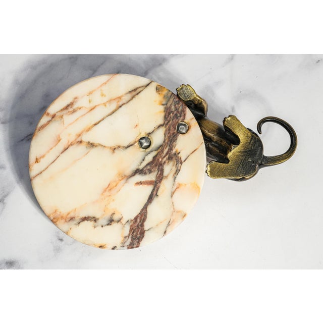 Incredible Art Deco Antique Bronze Panther Marble Catchall Art Sculpture Statue For Sale - Image 14 of 15