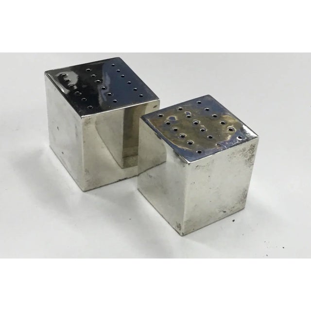 Mexican Vintage Mexican Sterling Silver Salt and Pepper Shakers For Sale - Image 3 of 9