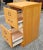 Mid-Century Modern Late 20th Century Oak Two-Drawer Letter Size Filing Cabinet With Lock For Sale - Image 3 of 7