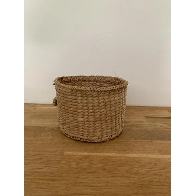 Small Woven Oval Basket For Sale - Image 4 of 5
