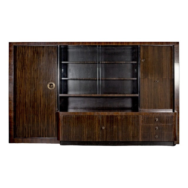 Art Deco Cabinet in Makassar by Bruno Paul for Veb Hellerau, 1930s For Sale