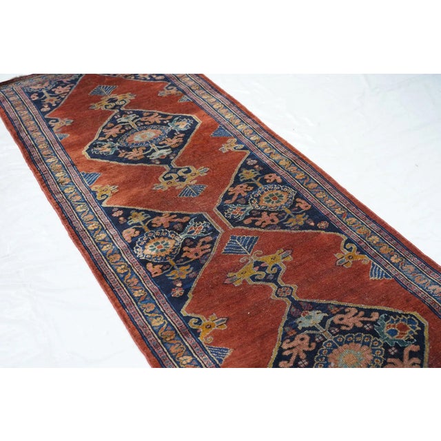 Red Antique Malayer Runner 2'10'' x 13'0'' For Sale - Image 8 of 9