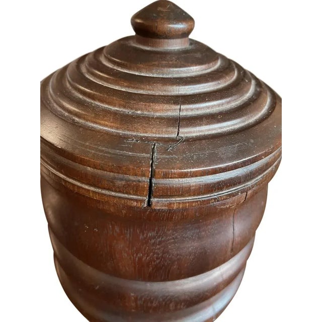 American American Wooden Tobacco Jar For Sale - Image 3 of 3