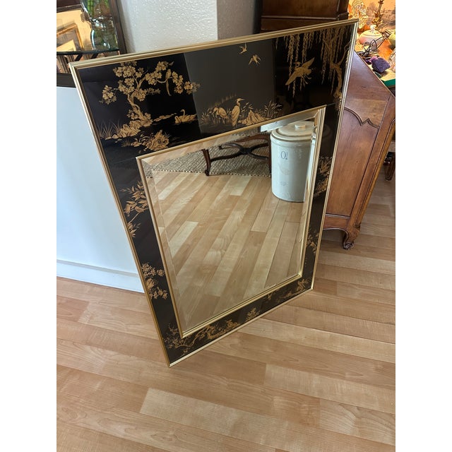 LaBarge 1984 Chinoiserie Verre Eglomise Mirror For Sale In Phoenix - Image 6 of 10