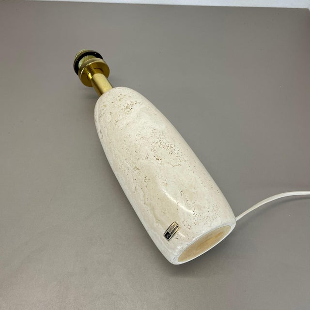 Travertine & Marble Table Light Base in the style of Fratelli Mannelli, Italy, 1970s For Sale - Image 16 of 18
