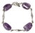 Mid-Century Silver and Amethyst Bracelet by Arvo Saarela, 1960s For Sale