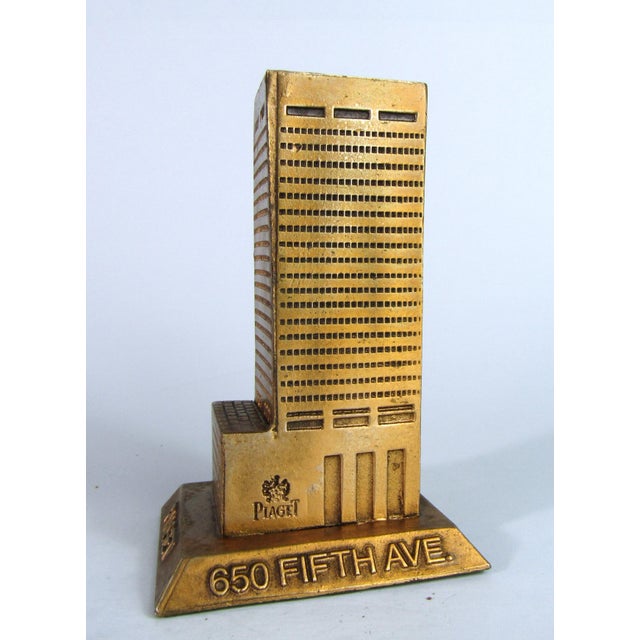Modern Piaget Building Nyc Vintage Metal Souvenir Building June 21, 1979 Commemorative For Sale - Image 3 of 11
