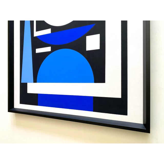 Auguste Herbin Vintage 1975 Mid Century Modernist Fine Art Silkscreen Print Framed Paris Exhibition Poster For Sale - Image 12 of 13