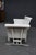 1950s Pie Crust Style Fully Restored White Metal Glider For Sale - Image 12 of 14