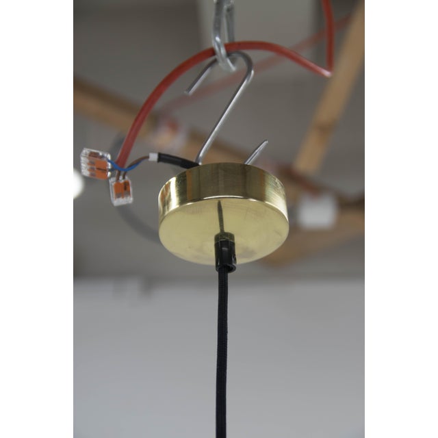 Metal Pendant and Two Wall Lights attributed to Fagerlund from Orrefors, 1950s For Sale - Image 7 of 14
