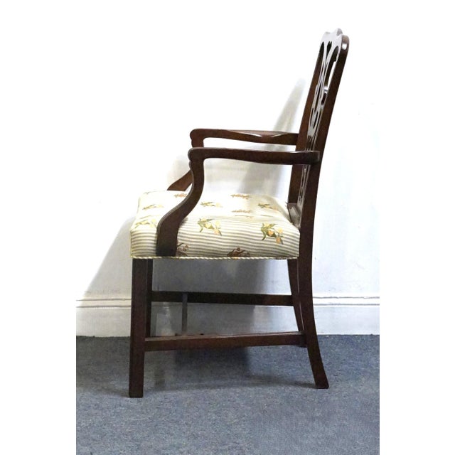 High End Solid Mahogany Traditional Chippendale Style Dining Arm Chair For Sale In Kansas City - Image 6 of 8