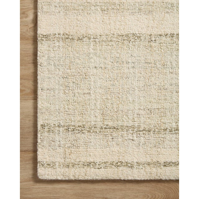 2020s Chris Loves Julia x LoloiChris Natural / Sage 2'-0" x 5'-0" Accent Rug For Sale - Image 5 of 9