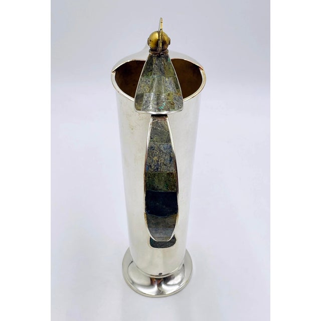1960s Los Castillo "Bird of Paradise" Pitcher, Mexican Modern Silversmithing For Sale - Image 12 of 18