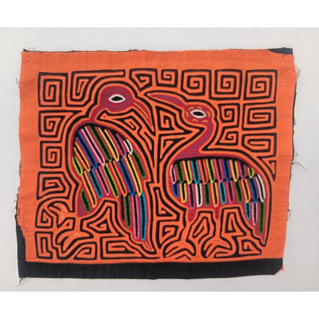 Mola Fabric by Cuna Indians from San Blas Island, Panama, 1970s For Sale - Image 3 of 3