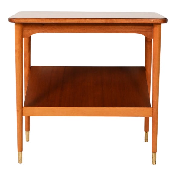 Scandinavian Coffee Table with Display Shelf, 1950s For Sale