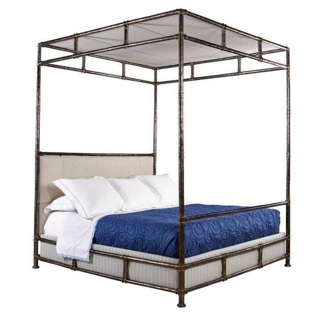Henredon Furniture Jeffrey Bilhuber Hammered Metal Bank St King Canopy