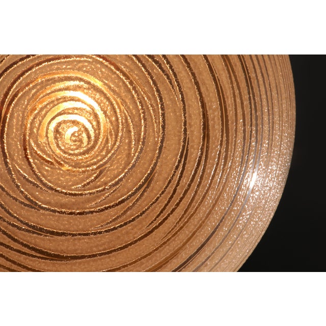 Vintage Hanging Lamps in Amber Glass from Glashütte Limburg, 1960s, Set of 4 For Sale - Image 4 of 13