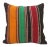 Handmade Orange, Green and Red Striped Turkish Kilim Pillow Cover For Sale