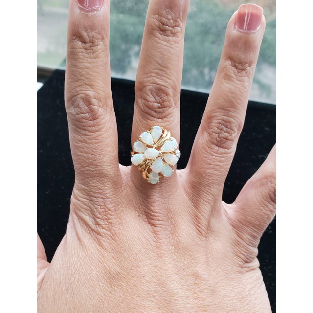 ♥ Product Summary ♥ Main Stone: Australian Opal Approx. Opal Carat Weight: 2.00cttw Band Material: 14k Yellow Gold Stone...