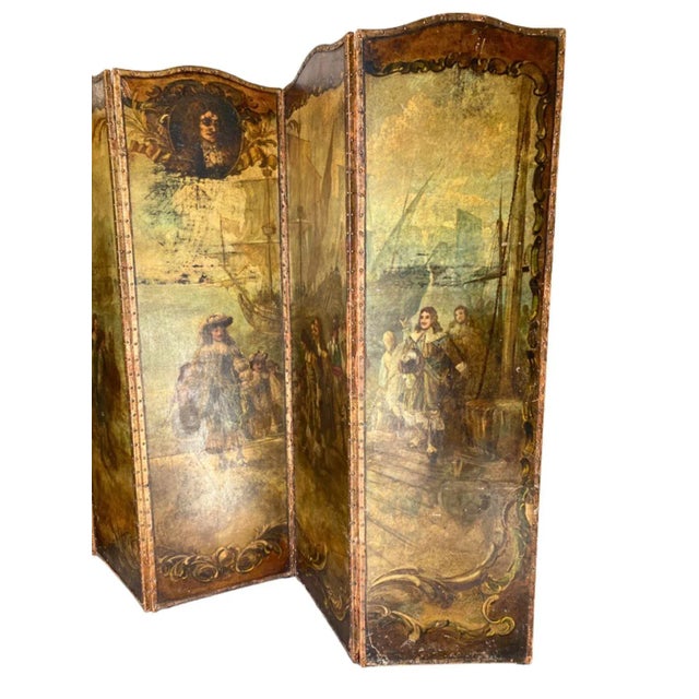 18th Century Paravento Oil Painting For Sale - Image 4 of 5