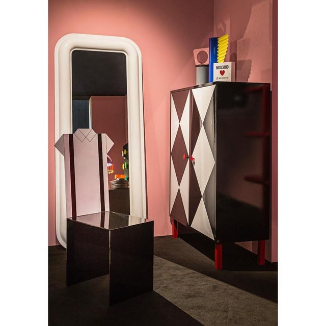 Convex Floor Mirror in Powder-Coated Aluminum by Altreforme For Sale - Image 10 of 11