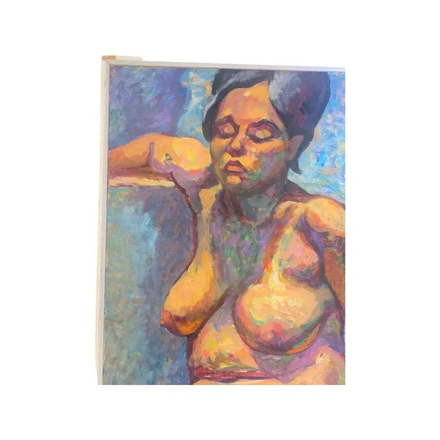 Vintage Expressionist Figural Nude Painting, Anthony Ferrara, Circa 1999 For Sale - Image 4 of 9