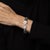 Mid 20th Century Mid 20th Century Bulgari Tubogas Bracelet Double Diamond Stainless Steel Bangle Estate Jewelry For Sale - Image 5 of 5